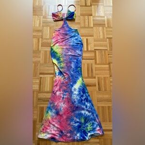 Hippie Tie Dye Cutout Dress in Small - Super Soft and Comfortible